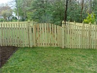 <b>French Gothic Spaced Picket Wood Fence with French Gothic Posts</b>